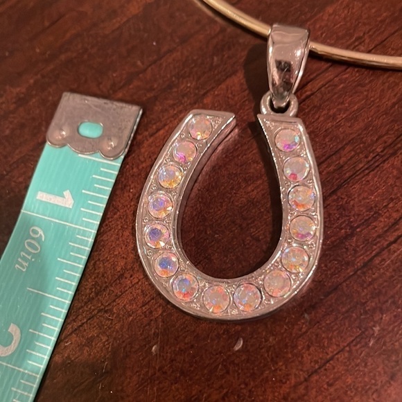 Stiff Collar Necklace with 4 Pendants Fashion Jewelry - Picture 3 of 11